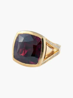Bague Grenat Diamants