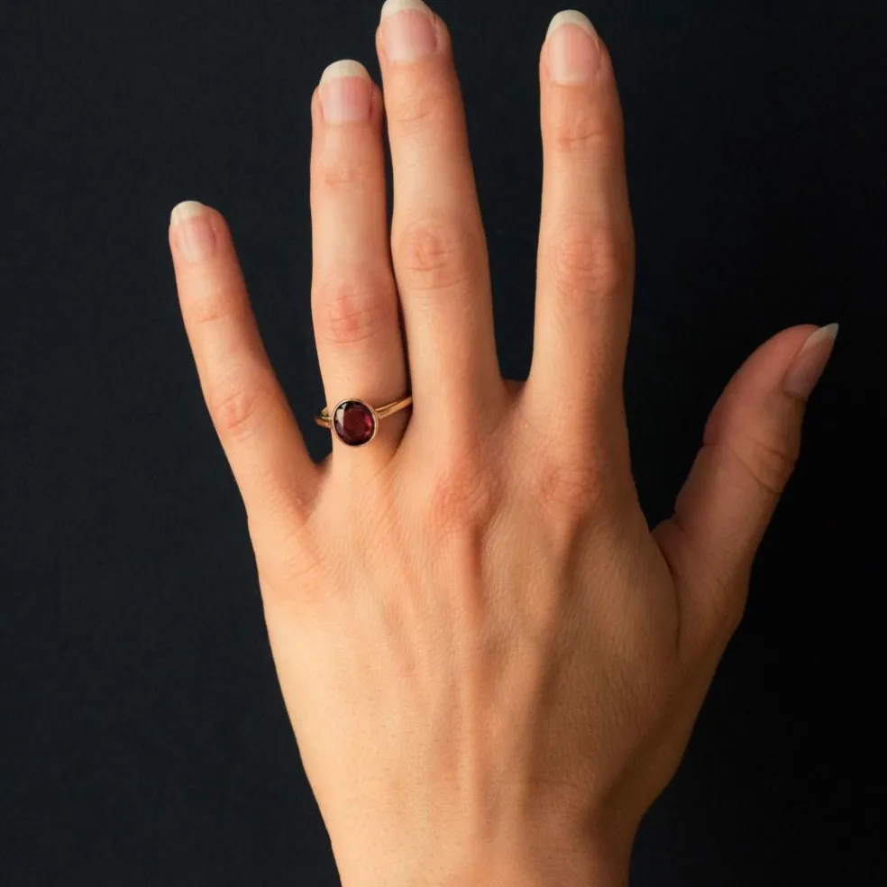 Bague grenat rhodolite