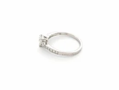 bague guerin joaillerie solitaire diamant de rosee 54 or blanc 18k