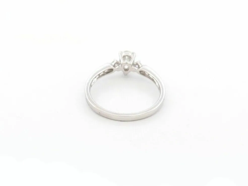 bague guerin joaillerie solitaire diamant de rosee 54 or blanc 18k