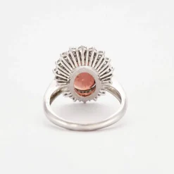 Bague Halo tourmaline et diamants