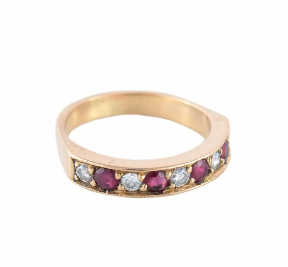 BAGUE "INFINITY" DIAMANTS & RUBIS