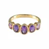 Bague Jarretière Améthystes