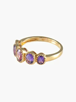Bague Jarretière Améthystes