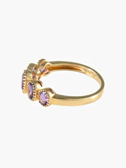 Bague Jarretière Améthystes