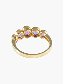 Bague Jarretière Améthystes