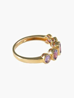 Bague Jarretière Améthystes