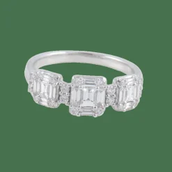 Bague Jarretière Diamants baguettes