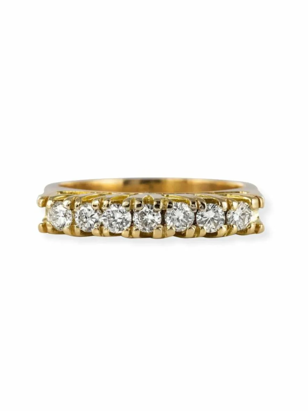 Bague jarretière diamants or jaune
