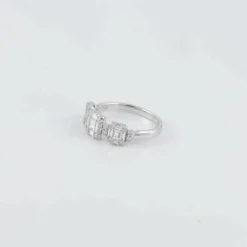 Bague Jarretière Diamants baguettes
