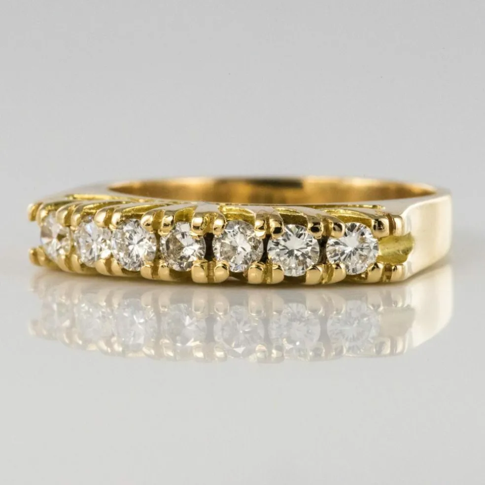 Bague jarretière diamants or jaune