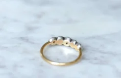 Bague jarretière diamants taillés en table