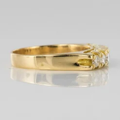 Bague jarretière diamants or jaune