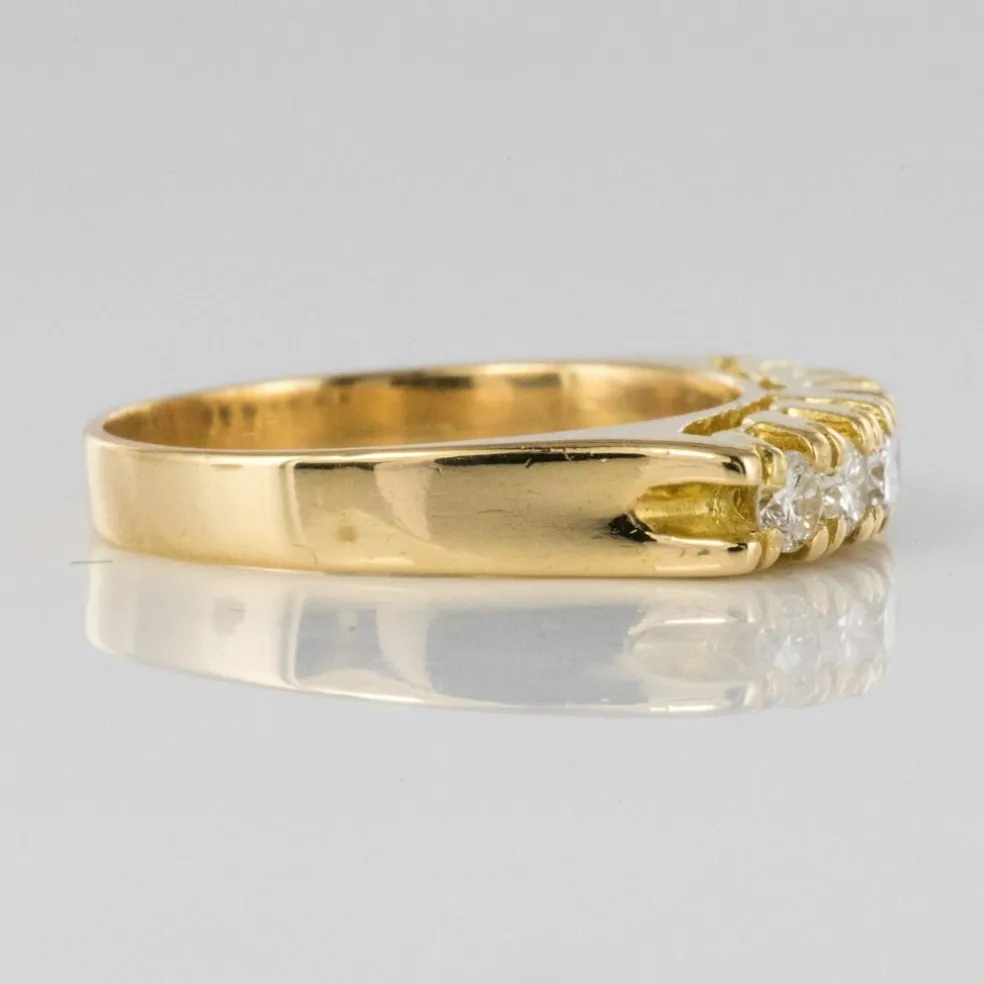 Bague jarretière diamants or jaune