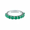 Bague jarretière Emeraudes
