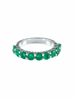 Bague jarretière Emeraudes