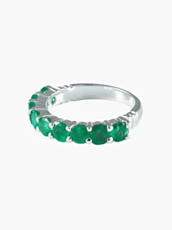 Bague jarretière Emeraudes