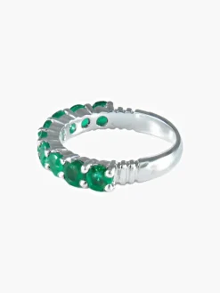 Bague jarretière Emeraudes