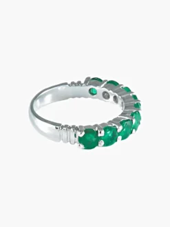 Bague jarretière Emeraudes
