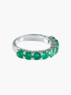 Bague jarretière Emeraudes