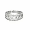 Bague jarretière or gris et diamants