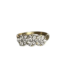 Bague Jarretière Or Jaune Diamants