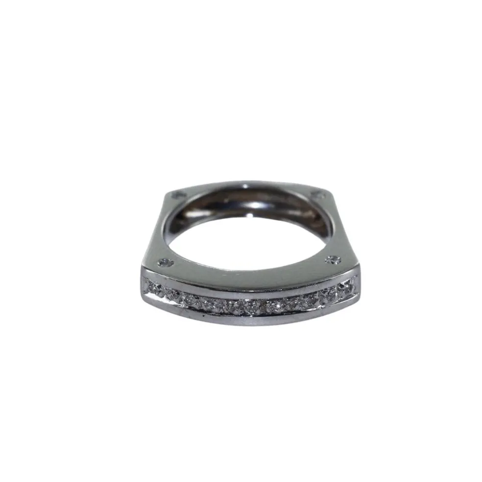Bague Jarretière pavée de diamants