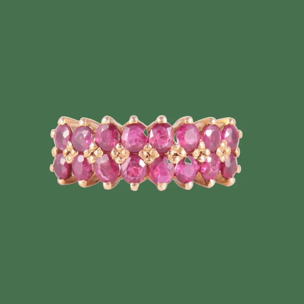 Bague Jarretière Rubis