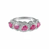 Bague Jarretière Rubis et Diamants