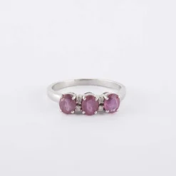 Bague Jarretière Rubis et Diamants