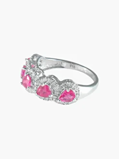 Bague Jarretière Rubis et Diamants