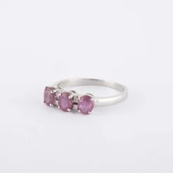 Bague Jarretière Rubis et Diamants