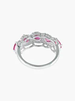 Bague Jarretière Rubis et Diamants