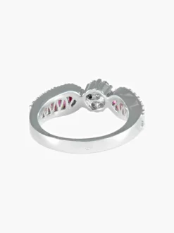 Bague Jarretière Rubis et Diamants