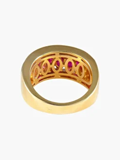 Bague Jarretière Rubis et Diamants