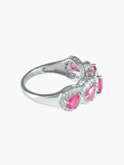 Bague Jarretière Rubis et Diamants