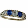Bague Jarretière saphir diamant