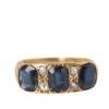 Bague Jarretière Saphirs Diamants
