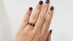 Bague Jarretière Saphirs Diamants