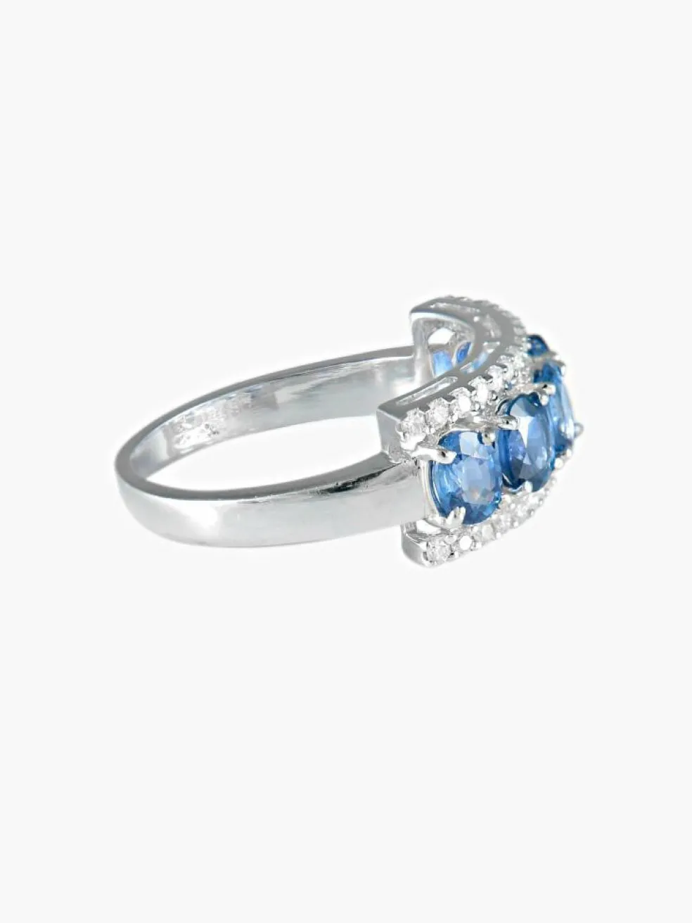 Bague Jarretière Saphirs et Diamants