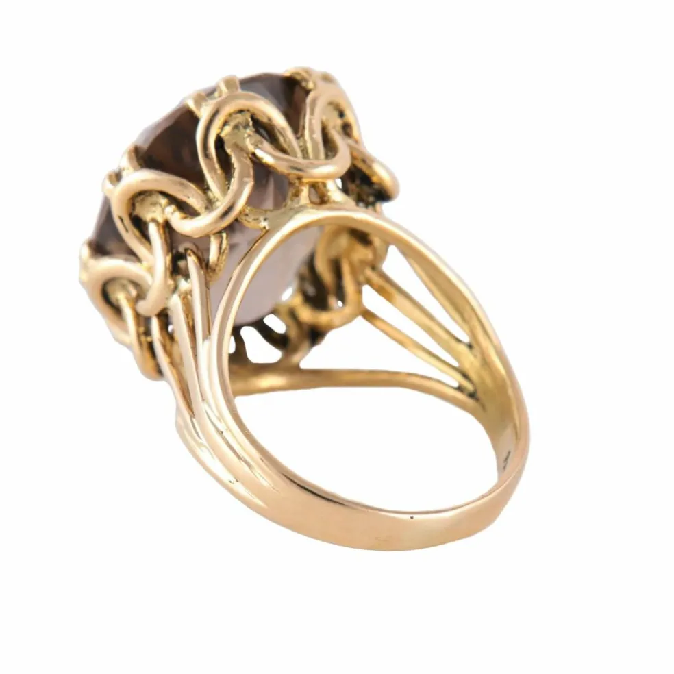 BAGUE "JELAIM" OR & QUARTZ