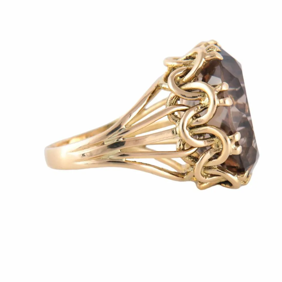 BAGUE "JELAIM" OR & QUARTZ