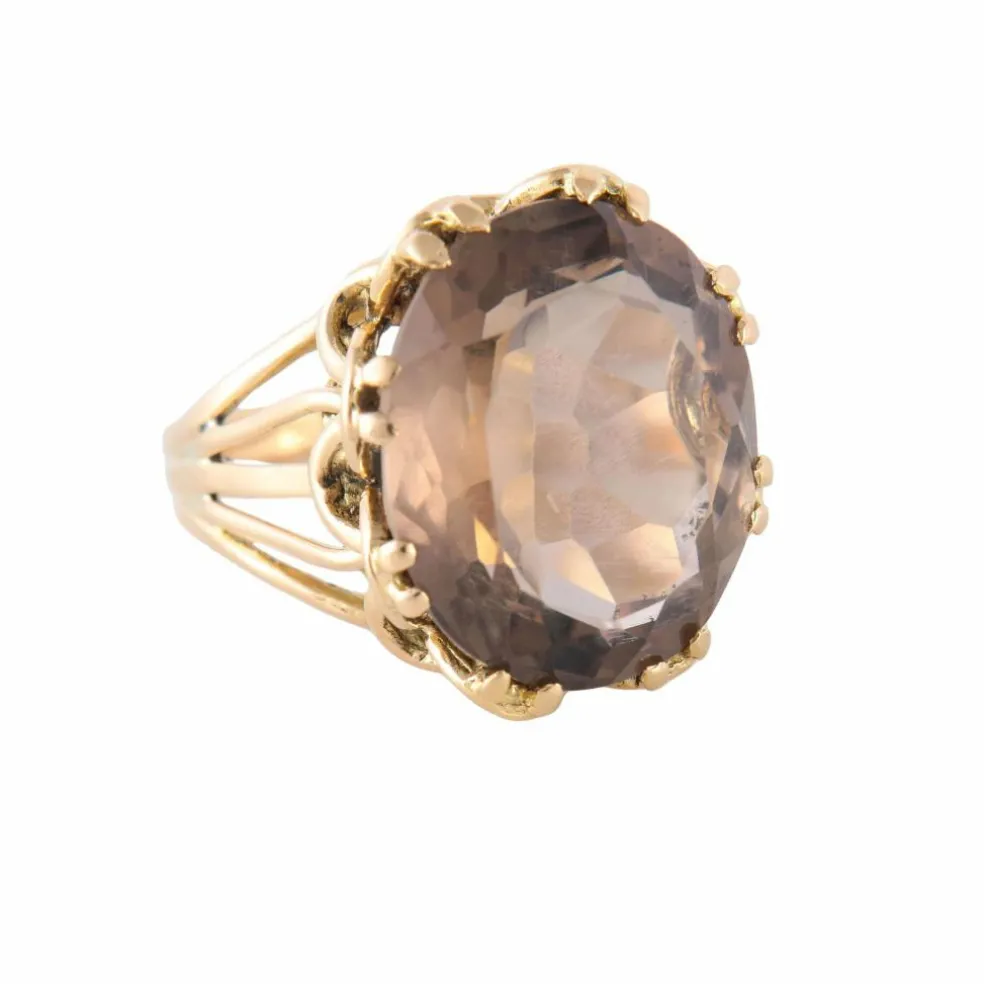 BAGUE "JELAIM" OR & QUARTZ