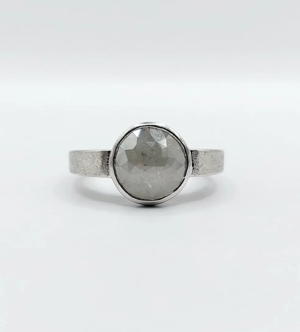 Bague joaillier PAGLIANI or gris diamant gris de 3,50 carats