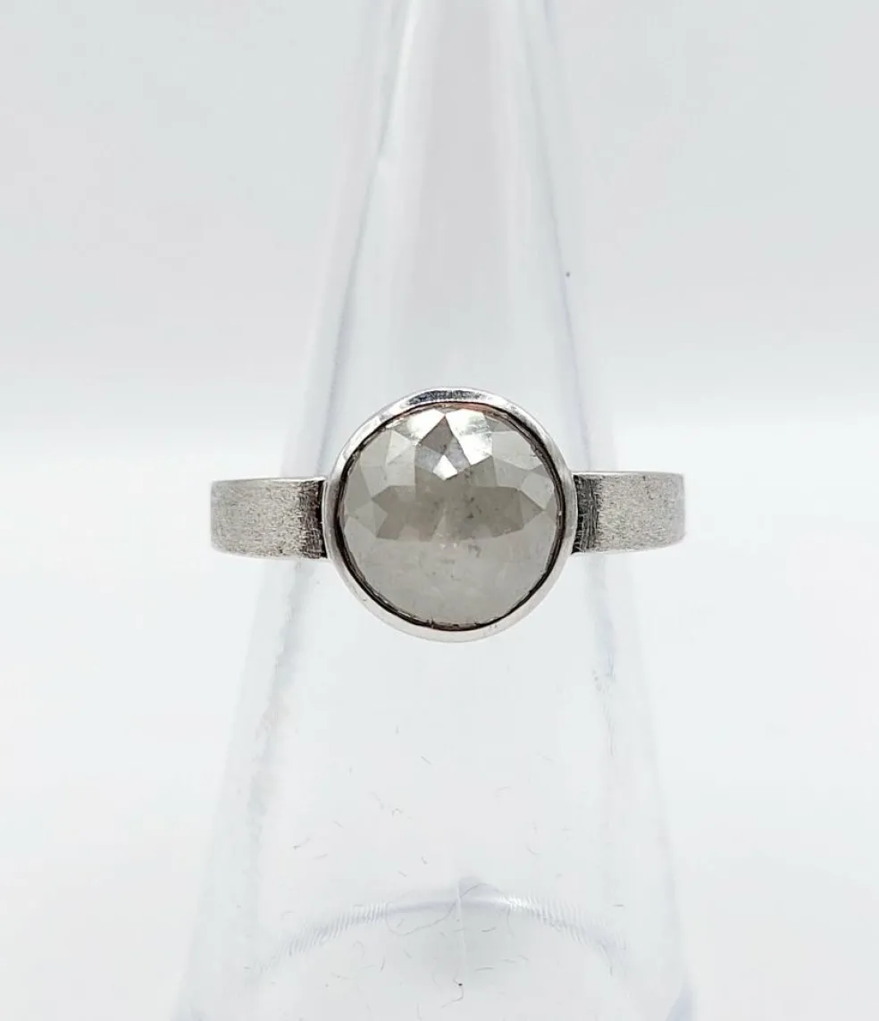 Bague joaillier PAGLIANI or gris diamant gris de 3,50 carats