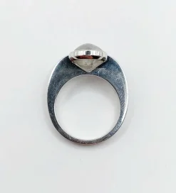 Bague joaillier PAGLIANI or gris diamant gris de 3,50 carats