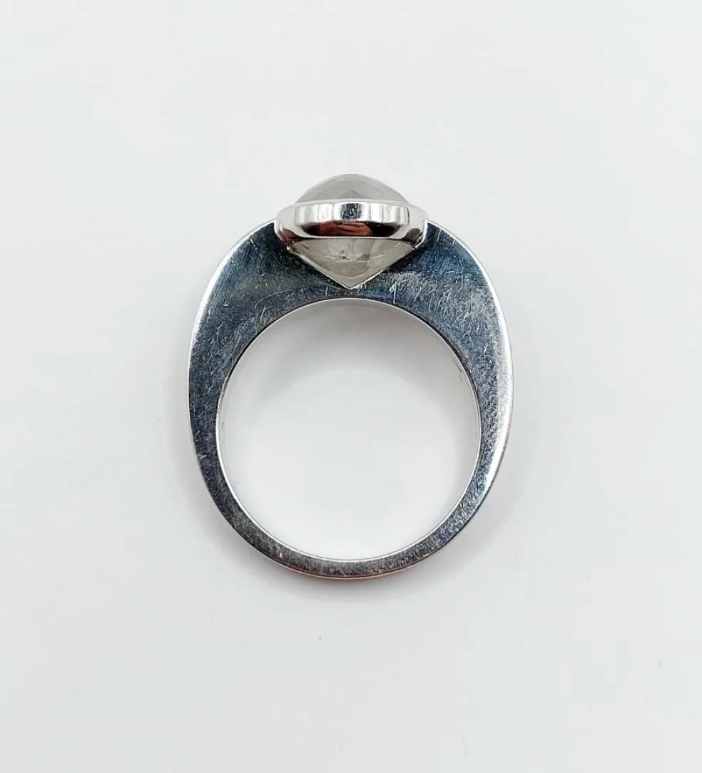 Bague joaillier PAGLIANI or gris diamant gris de 3,50 carats