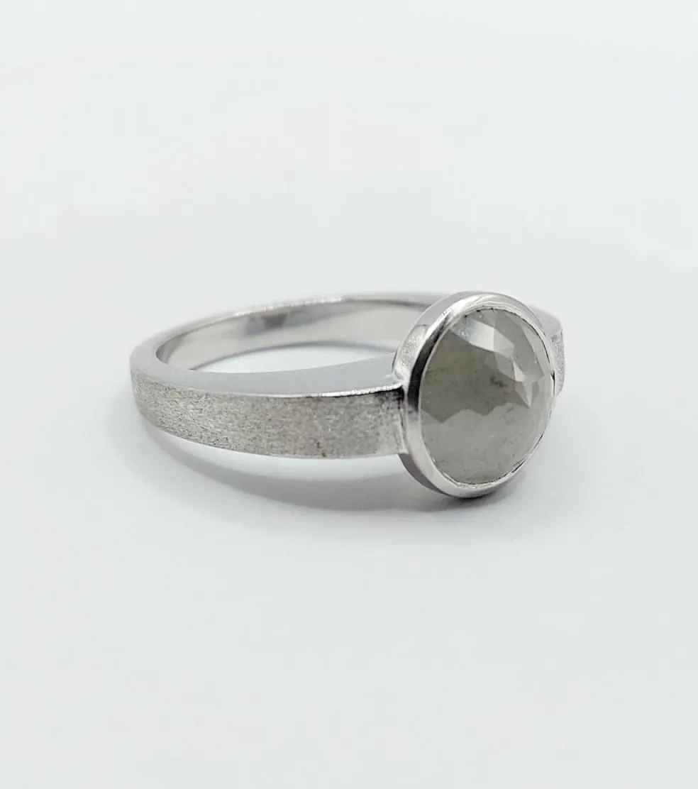 Bague joaillier PAGLIANI or gris diamant gris de 3,50 carats