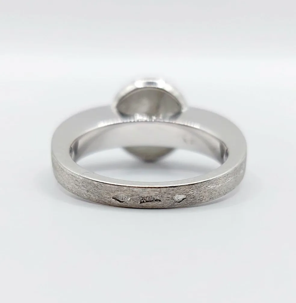 Bague joaillier PAGLIANI or gris diamant gris de 3,50 carats