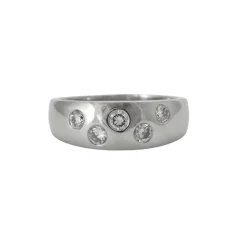 Bague jonc 5 Diamants